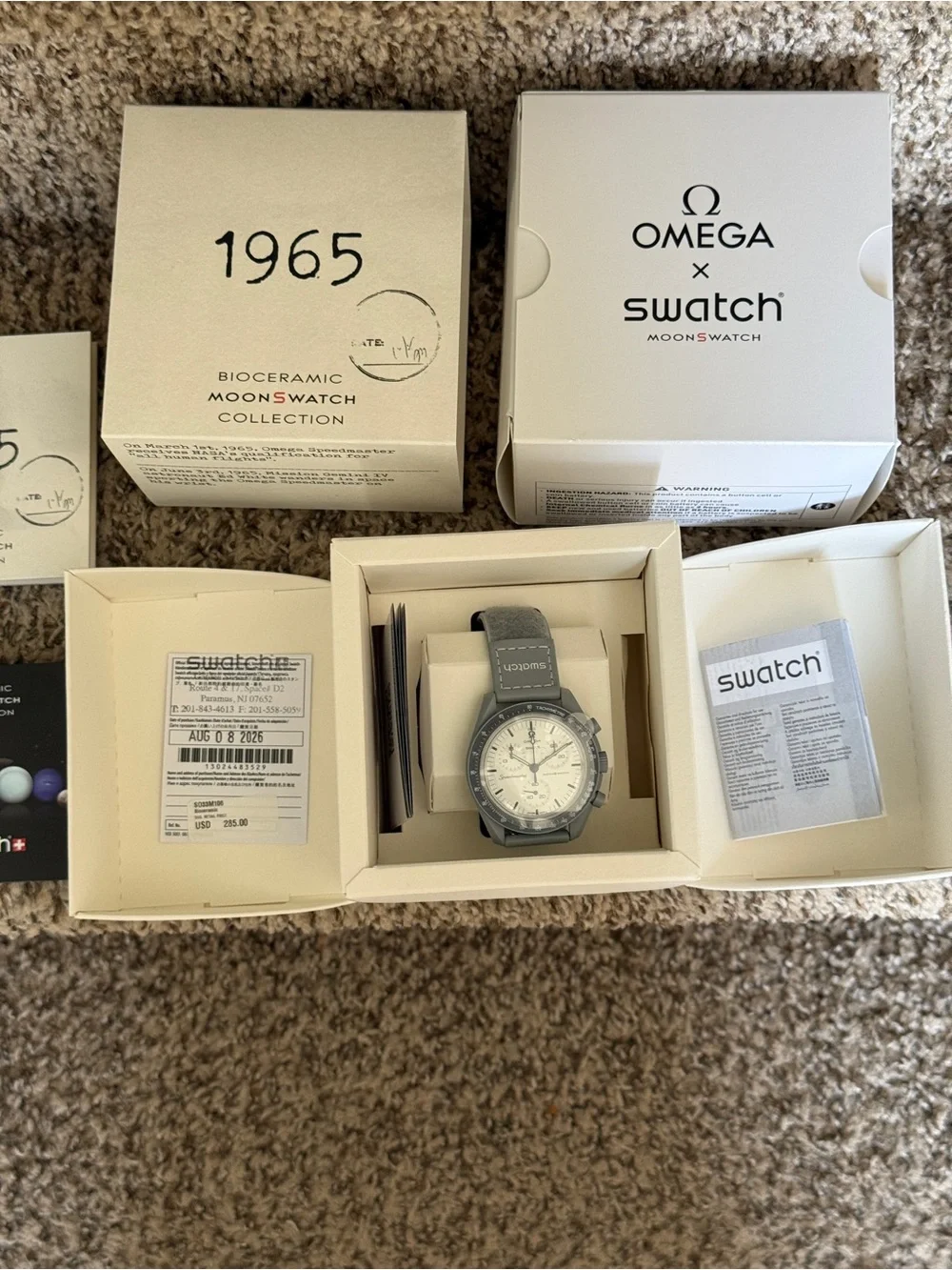 OMEGA X SWATCH 1965 SpeedMaster Moonswatch Brand New limited edition Watch